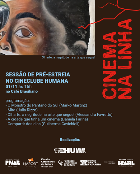 Cinema na Linha tem pré-estreia na sessão de novembro do Cineclube Humana